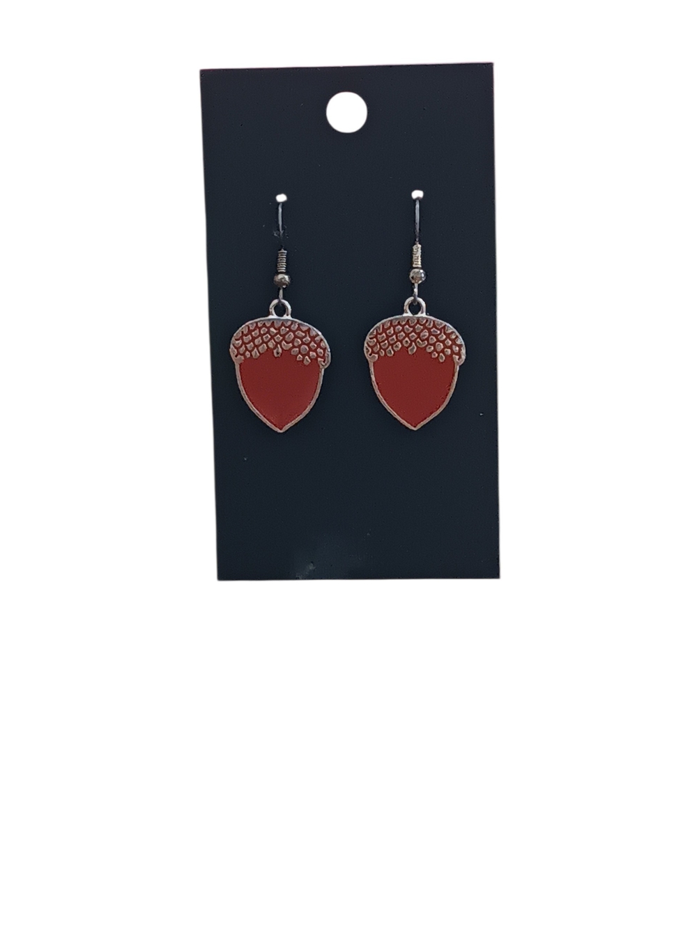 Handmade Brown Acorn Drop Earrings for Women